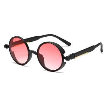 Moda Steampunk ochelari de Soare Brand Design Bărbați Rotund ochelari de Soare Femei Vintage Punk ochelari de Soare UV400 Nuante Oculos de sol
