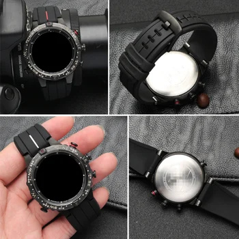 Silicon cauciuc watchband pentru Ceas timex curea T2N720 T2N721 TW2T76300 bratara bratara impermeabil bandă Convex interfață 16mm