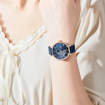NAVIFORCE Femei Ceasuri de Lux, Marca reloj Fluture Ceas de Moda Cuarț Femei ochiurilor de Plasă din Oțel Inoxidabil rezistent la apa Cadou reloj muje 25620