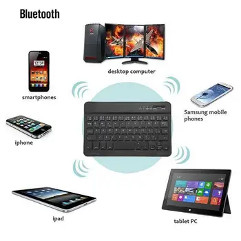 Mini Tastatura Wireless Bluetooth Tastatură Pentru ipad Tableta Telefon liniștită intrarile de la tastatura Reincarcabila tastatură Pentru Android ios Windows 25927