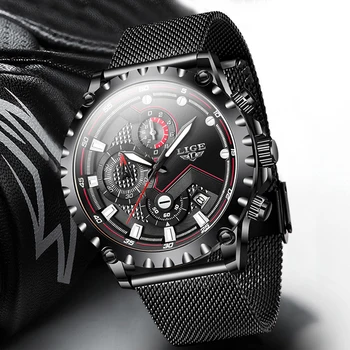2020 Nouă Bărbați Ceasuri LIGE Top Brand de Lux Ceasuri Sport Pentru Barbati Cronograf Ceas Quartz Data Masculin Ceas Relogio Masculino