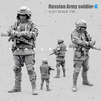 1/35(50mm) Rășină Figura Kituri rusă Modernă soldat al Forțelor Speciale de auto-asamblat-O-121 26165