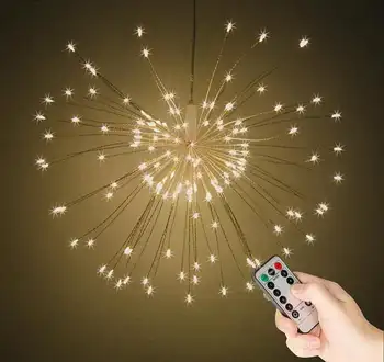 LED-uri Impermeabil Stea care Explodează focuri de Artificii Lampa de Crăciun, Lumini de Basm Sârmă de Cupru Lampă de Papadie Șir de Lumini de Gradina Decor Acasă