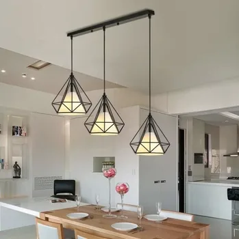 3PCS Retro Stil Industrial Candelabru Negru Priză de Iluminat cu LED-uri Candelabru de Iluminat Pentru Living Dining Bucatarie Dormitor Acasă