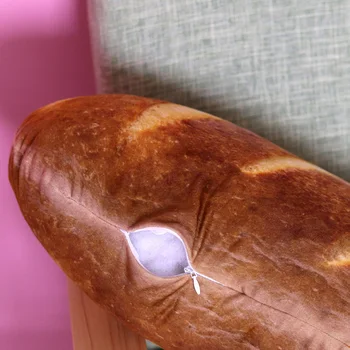 2020 Simulare 3D Pâine Forma Perna Moale Lombare Spate Jucărie de Pluș Umplute Gustare Decor Acasă