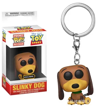 Funko Pop Toy Story Buzunar Pop Slinky Dog Breloc de Acțiune și Jucării Figura Cheie Inele de Vinil Papusa Cheie Lanț pentru Cadou
