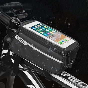 Rezistent la apa MTB Drum de Biciclete Fata Tub Sac de 6 inch Touch Screen Șa Telefon Mobil Sac Cu Orificiu pentru Căști de Ciclism Accesorii