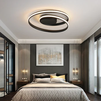 Noile Led-uri Moderne Candelabru tavan lumini de culoare alb/negru luciu led Pentru Living, Dormitor candelabru de iluminat lampadario led