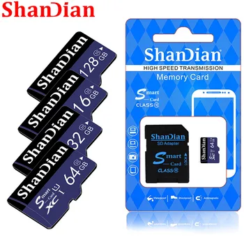 SHANDIAN Smart Card SD de 128 gb Card de Memorie de Mare Viteza Clasa 10 64gb Mini 32gb TF Card, pentru Telefoane cu Camere de Transport Gratuit