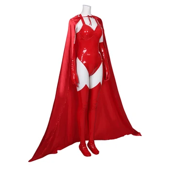Wanda Viziune Sexy Wanda Maximoff Scarlet Witch Cosplay Costum Mantie Roșie Cape Uniformă Costum Costum Pentru Femei