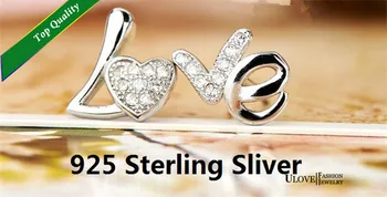 Accesorii Sterling Feliuta de Bijuterii Cercei Știfturi de Ureche Dragoste Știfturi de Cercei Drăguț Stud Cercei Cadou pentru Prietena E