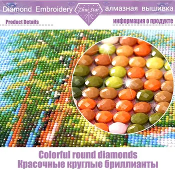 2017 Pictograma Diamant Broderie Lup Mozaic Crystal 5D cruciulițe rundă Completă de Gaurit cu Diamant Pictura DIY Autocolant Decor Tablouri