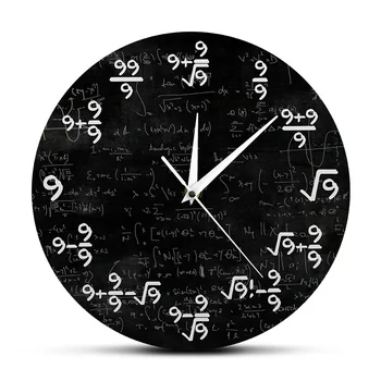 Nouari Matematica Ceas de Perete Numărul 9 Matematica Modernă Ceas de Perete Ceas Ecuație Matematică Ceas de 9s Formule Matematice Arta de Perete 27334
