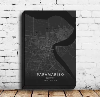 Paramaribo, Surinam Harta Poster
