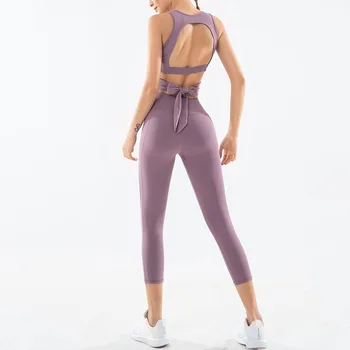 Fără Sudură De Yoga Set Pentru Femei Îmbrăcăminte De Fitness Sport Femeie Sală De Sport 2 Buc Costume De Sport 2020 Strans Hainele De Funcționare Uzură Yoga