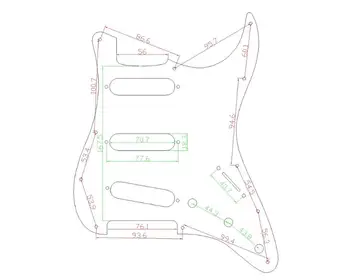 Musiclily SSS 11 Gaură Strat Chitara Pickguard pentru Fender USA/Mexican a Făcut Standard Stratocaster Stil, 4Ply Abalone Shell