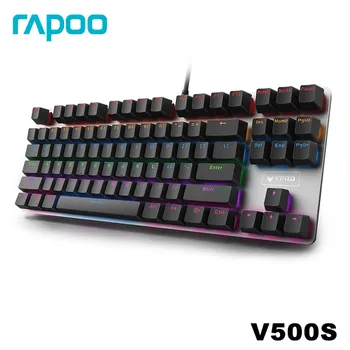 Rapoo V500 Aliaj Versiune Tastatură Mecanică de Gaming Teclado cu USB Alimentat de Joc de Calculator Desktop, Laptop Negru/Maro/Albastru 27920