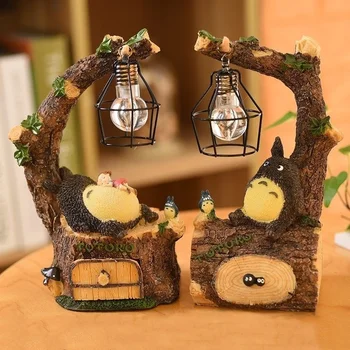 Noua Creatie Rășină Desene animate Totoro Lumina de Noapte LED Noptiera Lumini de Noapte pentru Camera Noptiera Decor Acasă Copii Ziua de nastere Cadou de Crăciun