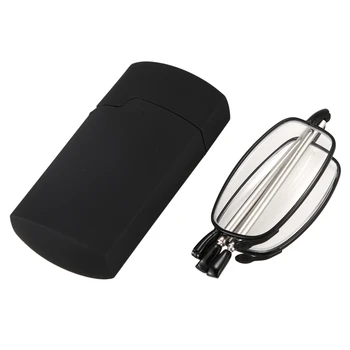 Portabil 1 Perechi de Pliere Compacta Ochelari de Citit cu Mini Flip-Top, care Transportă Caz pentru Moda Barbati si Femei Ochelari de Rotație