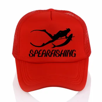 Moda Spearfishing Imprimare șapcă de baseball Bumbac Casual hip-hop capac plasă de vară sport trucker hat 2827