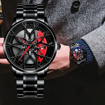 2021 NIBOSI Design Mens Roata de Ceasuri de Top de Brand de Lux Rim Hub Bărbați Ceas rezistent la apa 3D Janta Ceasuri Relogio Masculino