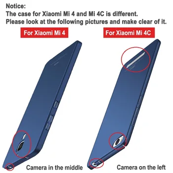 Mi4C Caz Acoperire Msvii Slim Mată Cazuri Pentru Xiaomi Mi 4C Mi4i Mi 4i Caz Xiomi 4C PC Greu Capacul Pentru Xiaomi Mi 4 Mi4 M4 Cazuri
