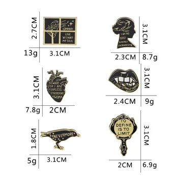 6pcs/lot Email Lark Inima de Buze Brosa Haine Sac Ornamente Jachete pin Rever Insigna de Mătase Catarame, bijuterii Cadouri Pentru Femei,TCN631