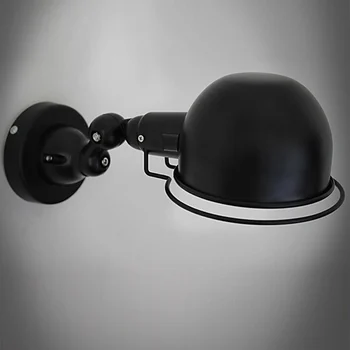Vintage Edison Lampă De Perete Industriale Braț Mecanic Franța Jielde Lampă De Perete Amintiri Retractabil Negru/Alb Lumina 29004