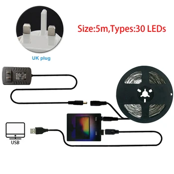 WS2812 Ușor de instalat Durabil Benzi cu LED-uri Kit de Lumina de Ambient Decor Acasă RGB USB Flexibil Pentru PC Desktop Monitor cu Ecran de TELEVIZIUNE Spate 29070