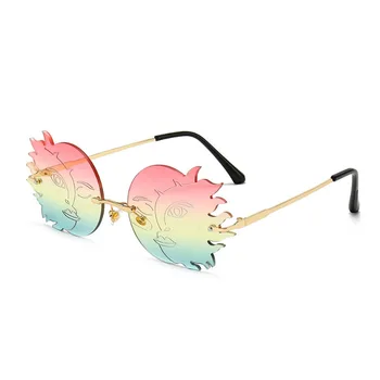 Moda Steampunk ochelari de Soare Femei 2020 Vintage Punk fără ramă de ochelari de Soare Barbati Fara rama de ochelari de Soare Retro Prom Party Ochelari de UV400 29177