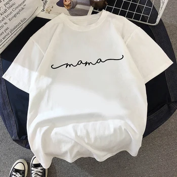 Vara Creative scrisori tricou Femeie Harajuku cu Mânecă Scurtă, O-Neck T-shirt cu Monogramă mâneci scurte