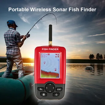 Inteligent Portabil Adâncime Pește Finder cu Sonar Wireless Senzor Echo Sounder Pește Finder pentru Lac de Pescuit pe Mare