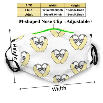 Galben Auditiv Inima Praf De Unică Folosință Gura Masca De Fata Pm2.5 Filtre Pentru Copil Adult Otoscop Audiologie Aud Aud