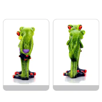 Kawaii 3D ResinSitting Toaletă Ornamente Broasca Figurine Cabochon Meserii Creative Pentru Decor Acasă Rășină Broasca accesorii pentru casa