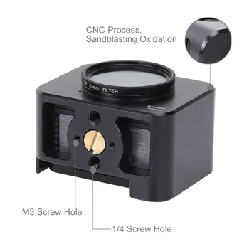 PULUZ Aliaj de Aluminiu Caz de Protecție Pentru Sony RX0 II Camera Cage &37mm Filtru UV Obiectiv si Obiectiv Parasolar cu Șuruburi și Șurubelnițe