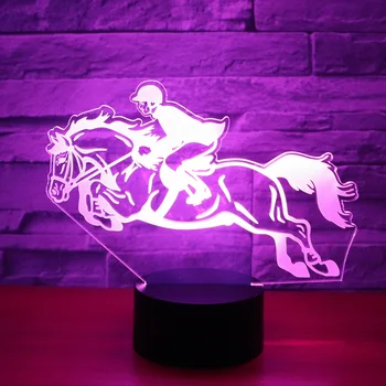 3D LED Lumina de Noapte Plimbare un Cal de Echitatie cu 7 Culori deschise pentru Decorațiuni interioare Lampa de Vizualizare Uimitoare Iluzie Optică 30533