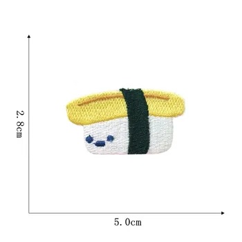 15buc/ set de spate bandă adezivă inserați codul accesorii de îmbrăcăminte sac sushi-ul cu somon cusut broderie patch-uri DIY fier pe aplicatiile