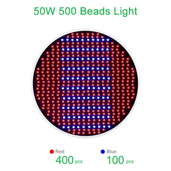 (2 buc/Lot) 500 Led-uri Cresc de Lumină 50W E27 AC85-265V Spectru Complet Crească Lampa pentru Plante de Balcon Creștere Înflorire Sistem Hidroponic