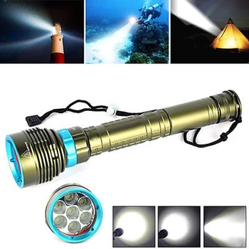 8400LM 7 LED-uri de Scufundări Lanterna Spearfishing Lanterna Underwater Stradă Submarin Lanterna Alimentat de 18650 Acumulator 26650