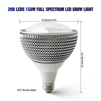 150W Spectru Complet de Plante LED-uri Cresc de Lumină Becuri E27 Lampă de Iluminat pentru Semințe Hidro Flori cu efect de Seră Legume Gradina Interioara Fito Growbox