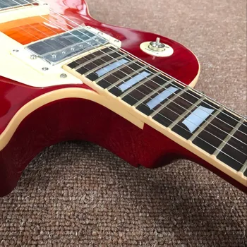 Sunburst standard personalizate Tigru Flacără chitara electrica 59 gitaar.O bucată de gât și o bucată corp guitarra