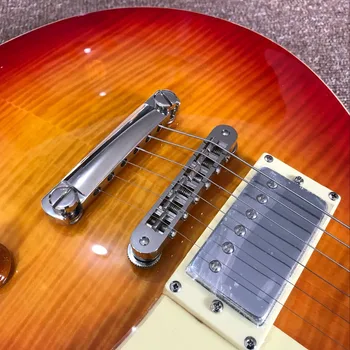 Sunburst standard personalizate Tigru Flacără chitara electrica 59 gitaar.O bucată de gât și o bucată corp guitarra
