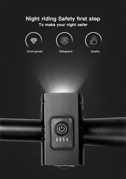 Față Biciclete Biciclete Lumina USB Reîncărcabilă LED Biciclete Lumina Impermeabil Ciclism Faruri de Siguranță Alpinism Lanterna Lămpi