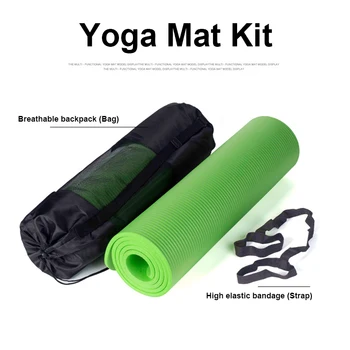 10mm Grosime Yoga Mat Non-Alunecare BNR Yoga Pătură de Yoga, Pilates Saltea sală de Gimnastică Acasă Antrenament de Fitness de Formare Sport Covor Pad cu Sac