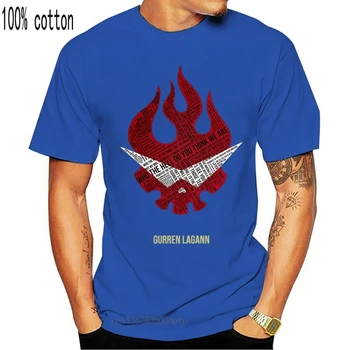 Bărbați Gurren Lagann T-shirt pentru Bărbați de Înaltă Calitate Personalizate Imprimate Topuri Hipster Tees