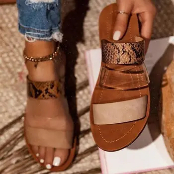 Femei Papuci Mozaic De Vară În Aer Liber, Plajă, Tobogane Cu Toc Plat De Cusut 2020 Moda Casual Sex Feminin Doamnelor Pantofi De Zapatos De Mujer 3181