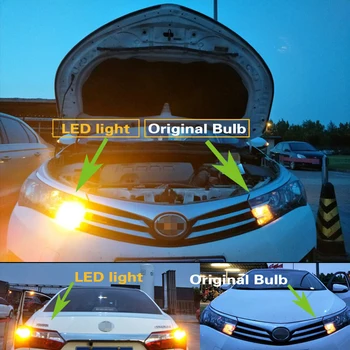 2x Auto Canbus LED Lumina de Semnalizare PY21W BAU15S P21W BA15S Bec Lampa WY21W Pentru Nissan Qashqai j11 Tiida Juke Almera X-trail t31