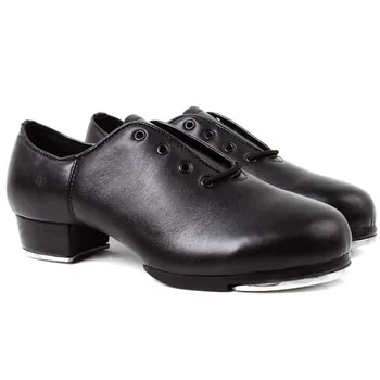Autentice din Piele de Adult step pantofi Bărbați femei dat pantofi Sport din Piele moale de jos de Mare impact placă de aluminiu pantof Negru