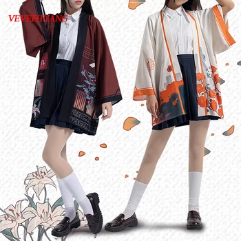 VEVEFHUANG Bungou Câini Vagabonzi Kimonouri Japoneze Femei Cardigan Osamu Dazai Cosplay Cămașă Bluză de Vară în Stil de Carnaval Xmas Party