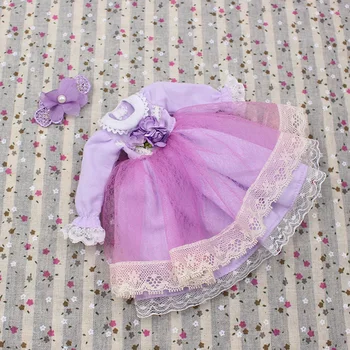 GHEAȚĂ DBS Blyth haine papusa rochie de flori rochie de dantelă pentru organism comun licca de gheață